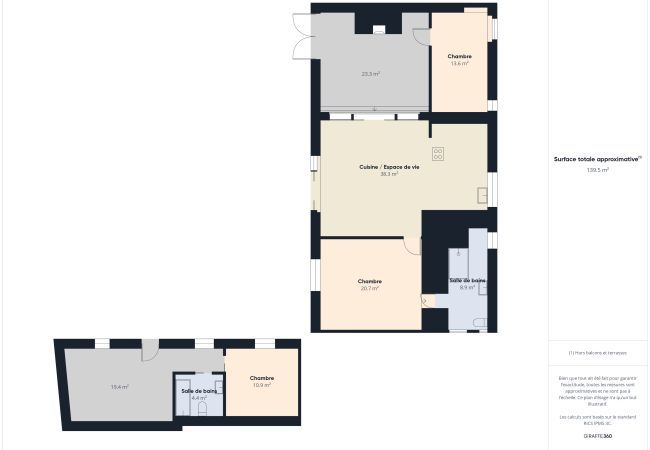 House in Fossemagne - Old farmhouse renovated for 6 into 2 flats House in Fossemagne - Old farmhouse renovated for 6 into 2 flats