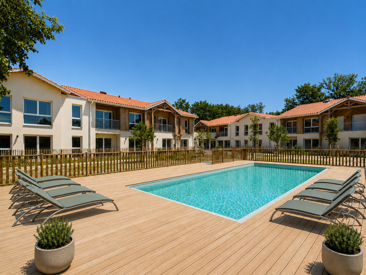  in Biscarrosse - Le Quad - studio for 3 - shared pool