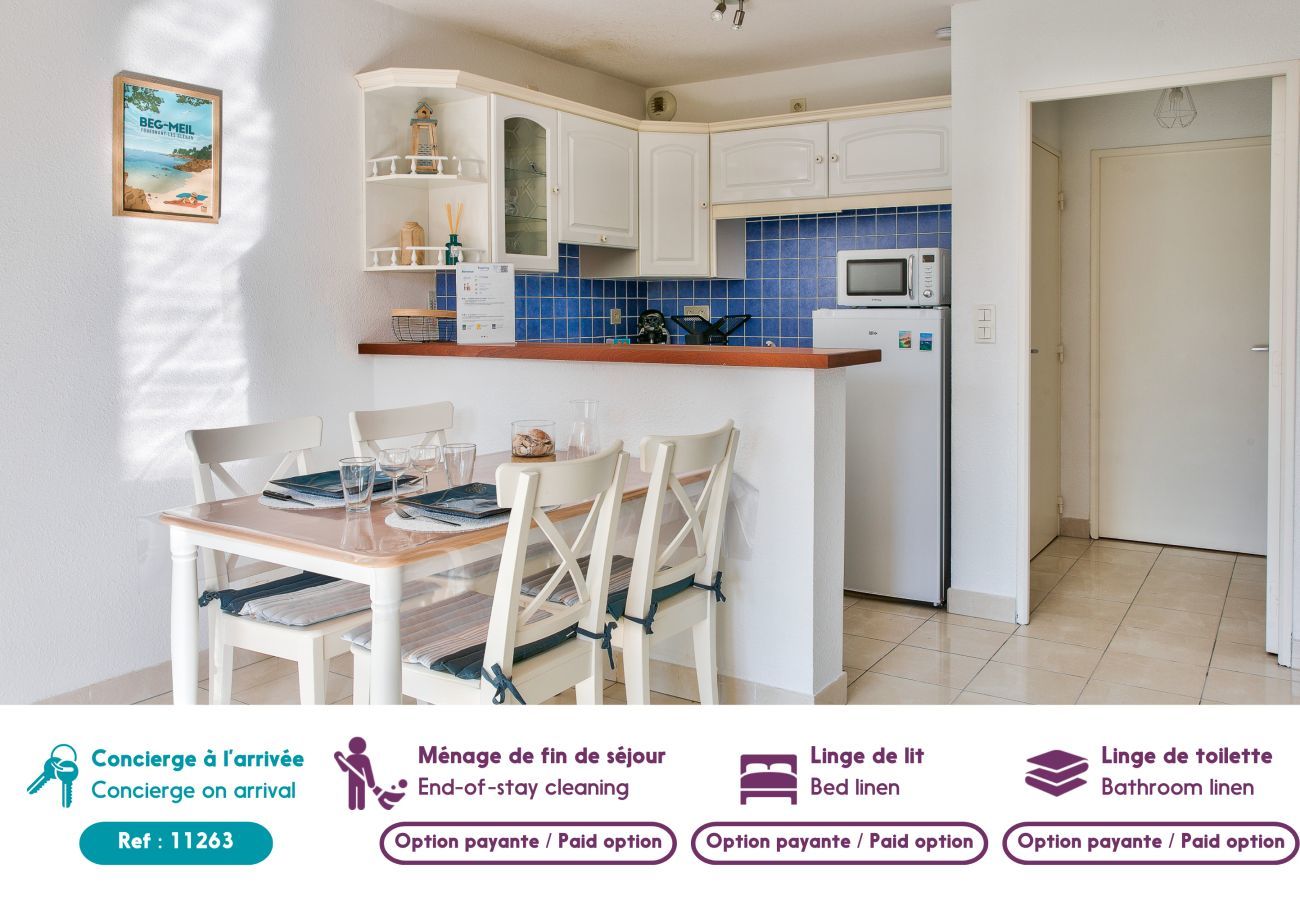 Apartment in Fouesnant - 400m from the sea, apartment with terrace for 2