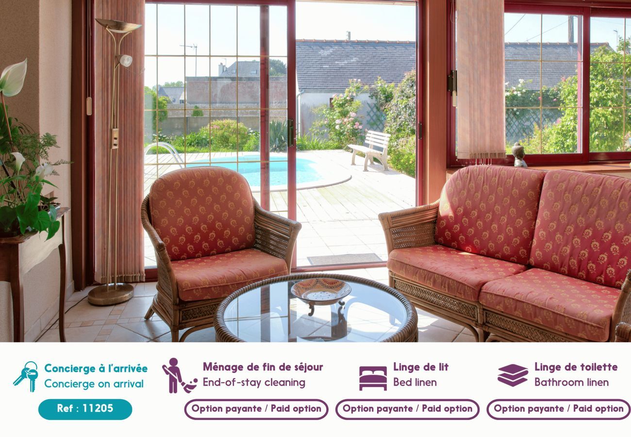 House in Plomeur - House with swimming pool for 5 persons