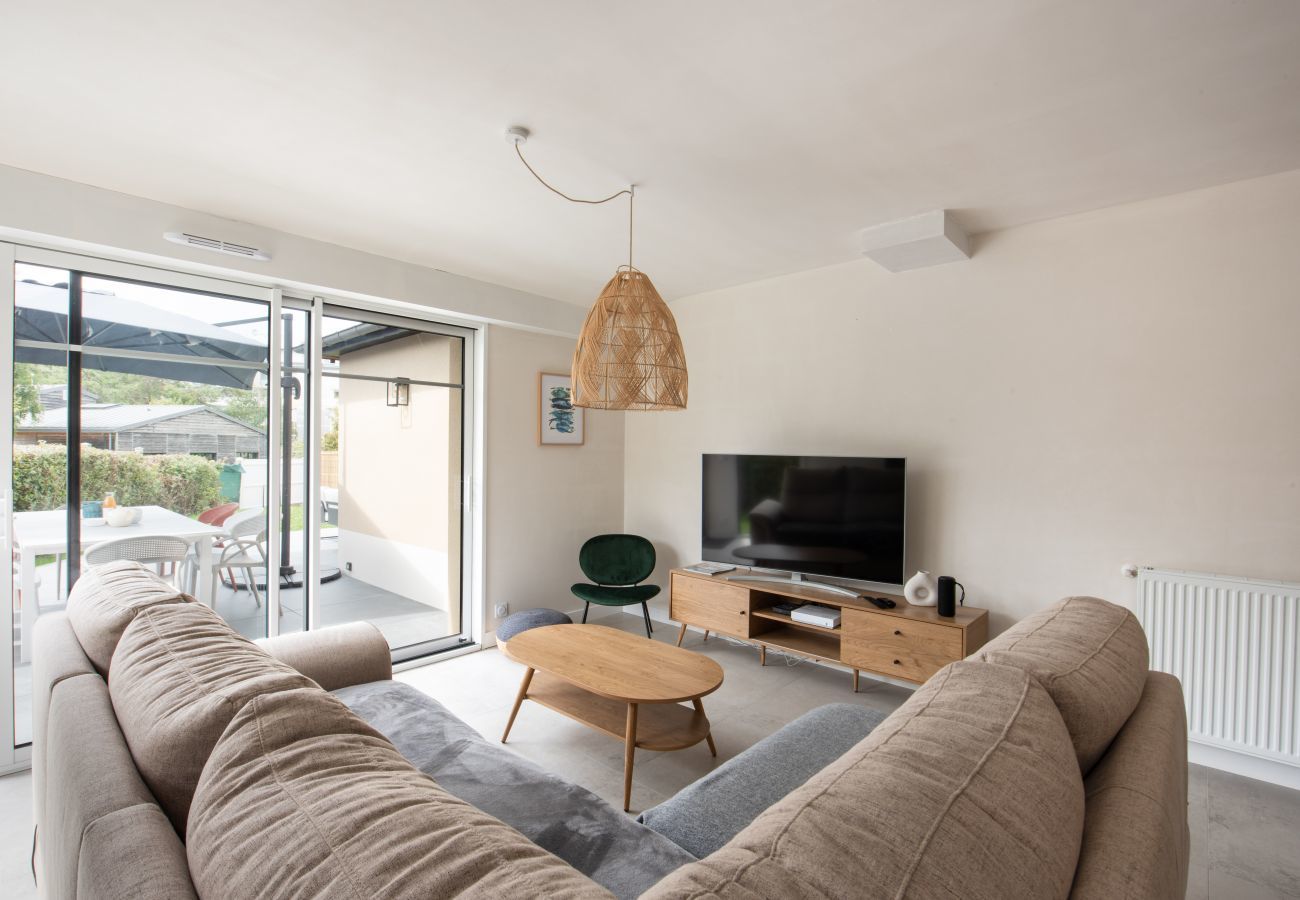 corner sofa, television