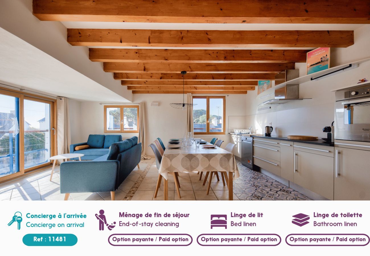 House in Saint-Pierre-Quiberon - Sea view - House for 7 with balcony