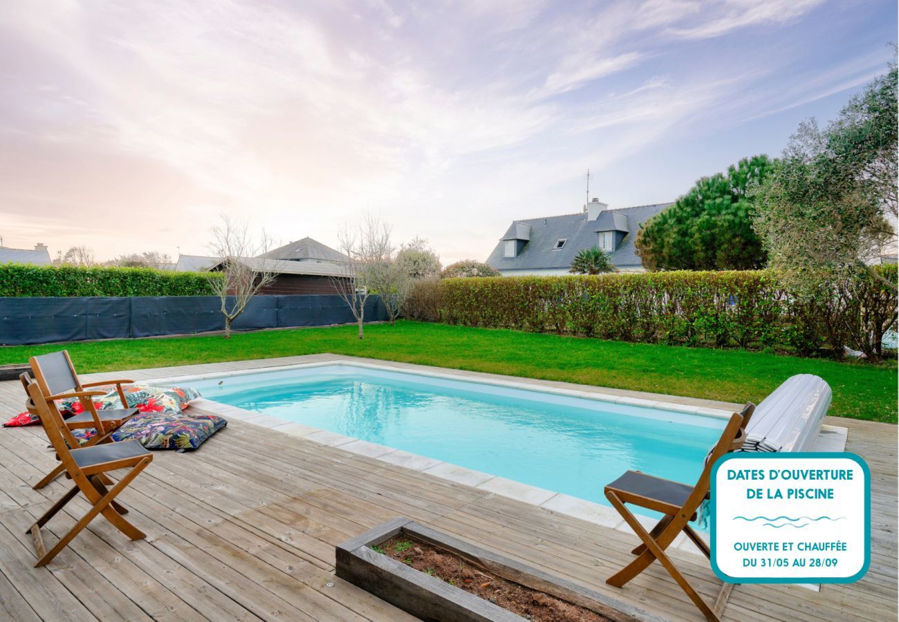 House in Plobannalec-Lesconil - House with pool for 8 - 500m from the beach