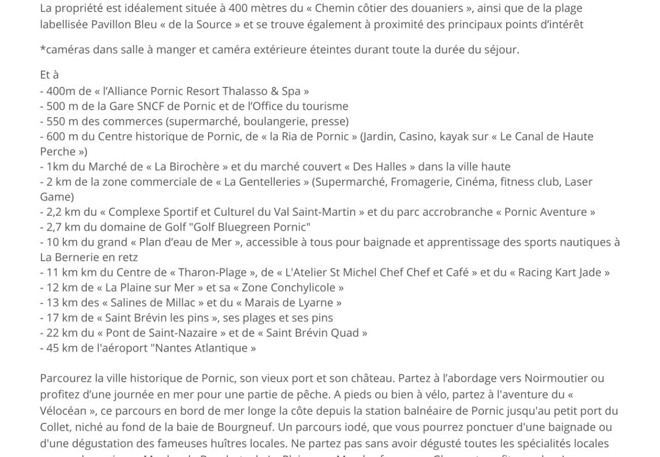 House in Pornic - Family house 400m from the sea for 8, Pornic