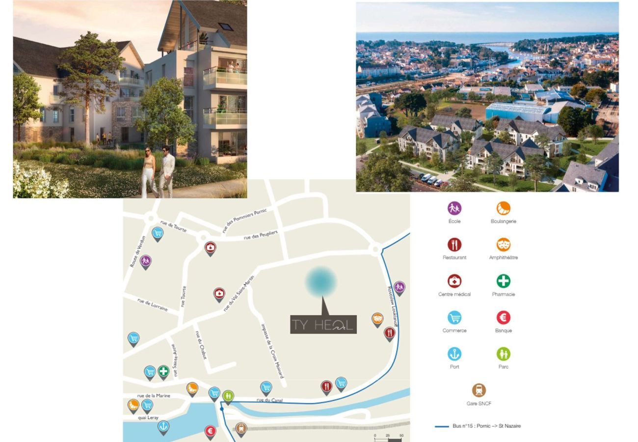 Apartment in Pornic - Appartment for 6 near the center of Pornic