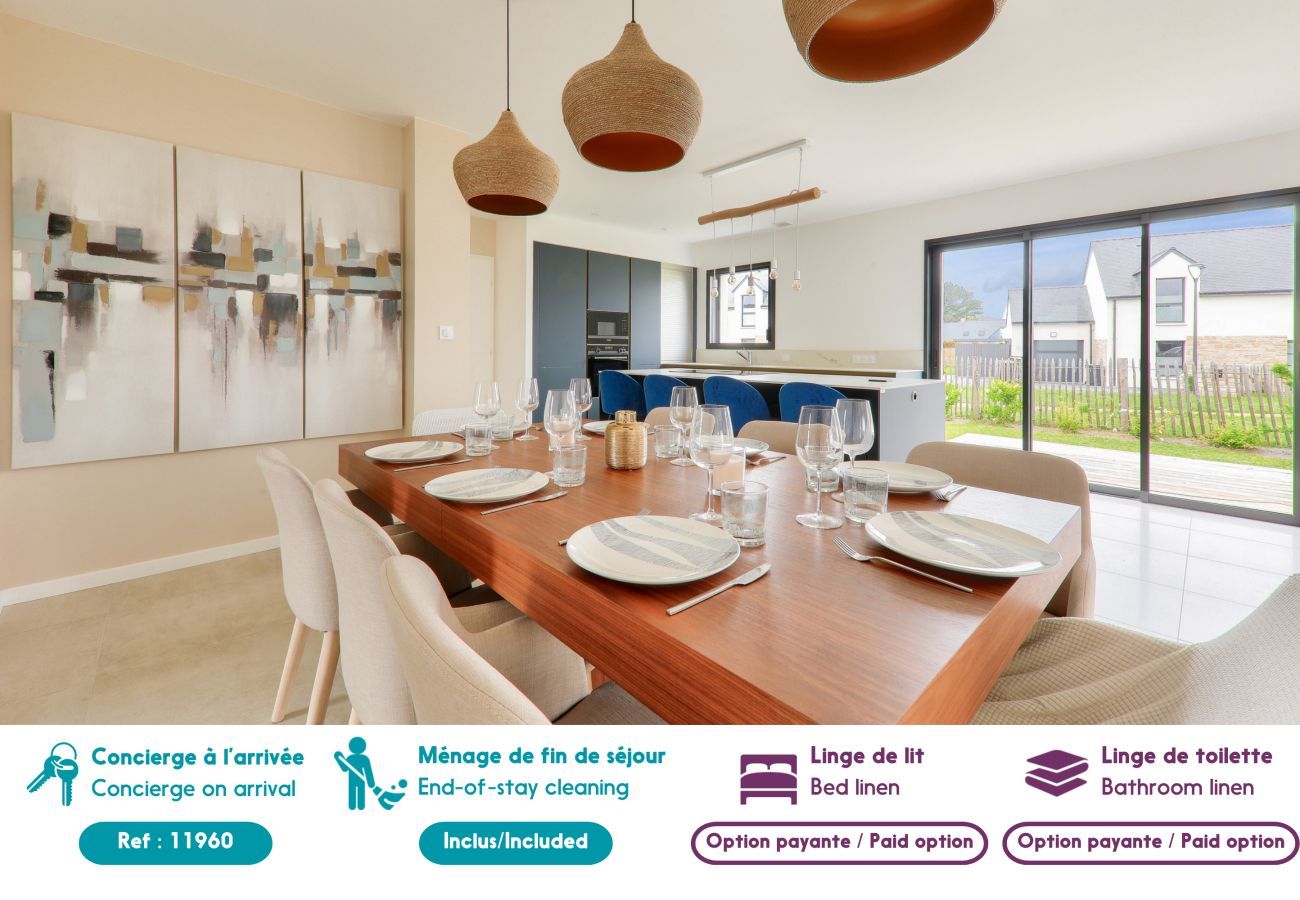 House in Saint-Philibert - 200m from the beach, large house for 10