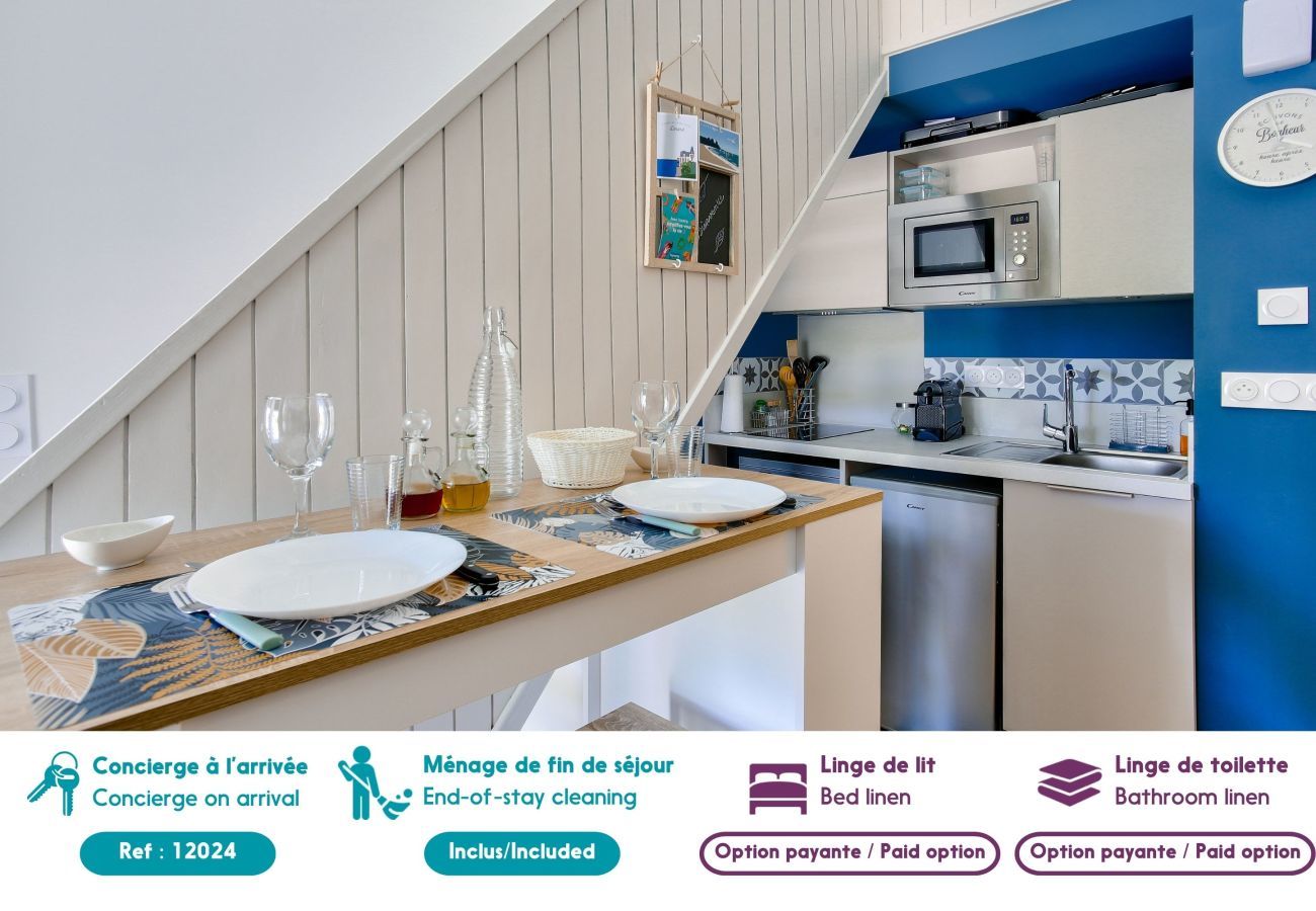 Studio in Dinard - 250m from the sea - Studio for 2 - Balcony