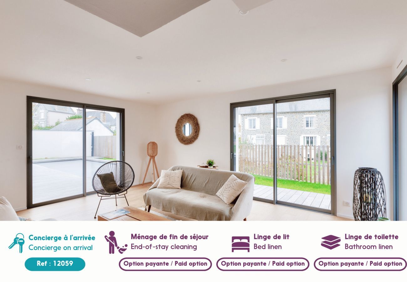 House in Pléneuf-Val-André - 800m from the beach, new house for 10 with pool