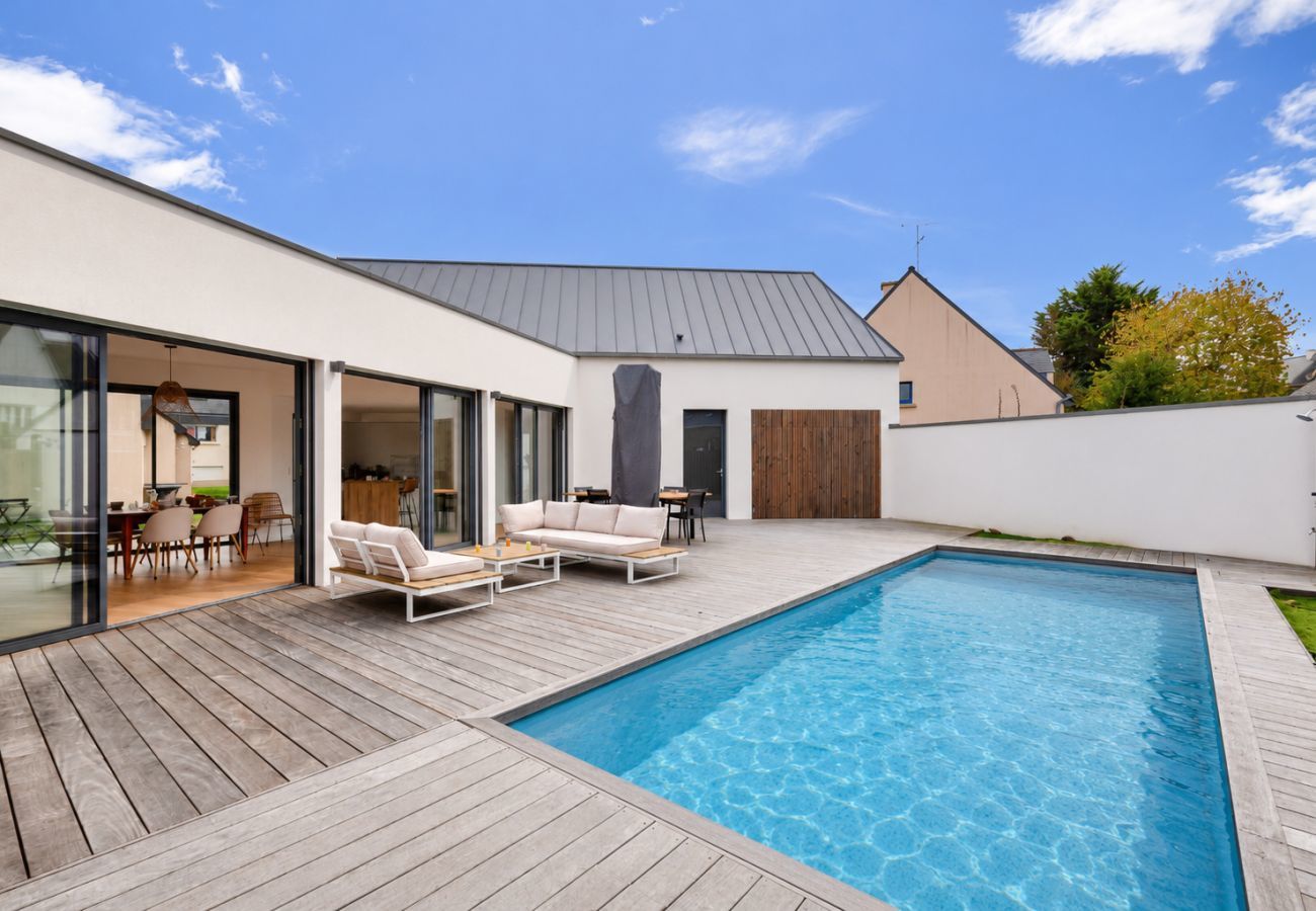 House in Pléneuf-Val-André - 800m from the beach, new house for 10 with pool