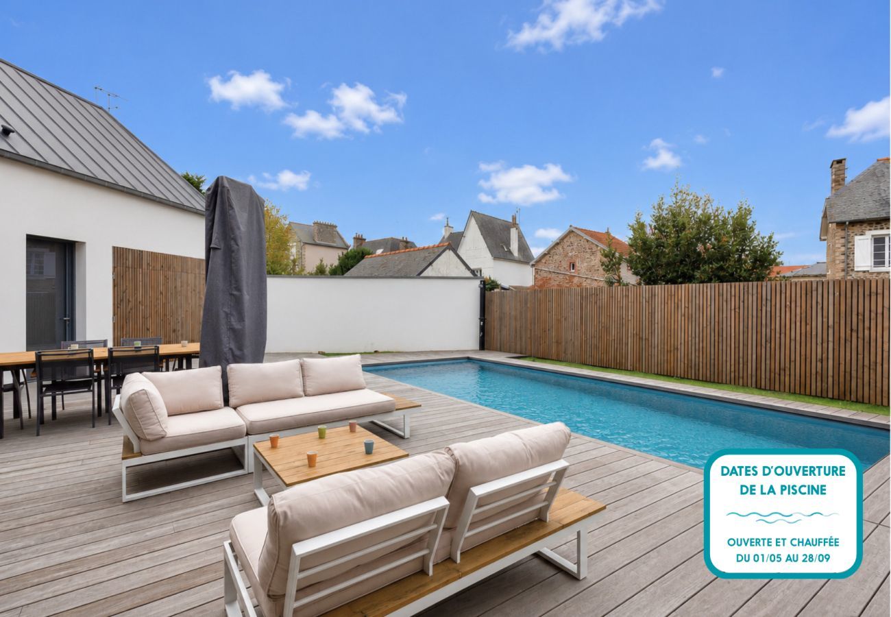 House in Pléneuf-Val-André - 800m from the beach, new house for 10 with pool