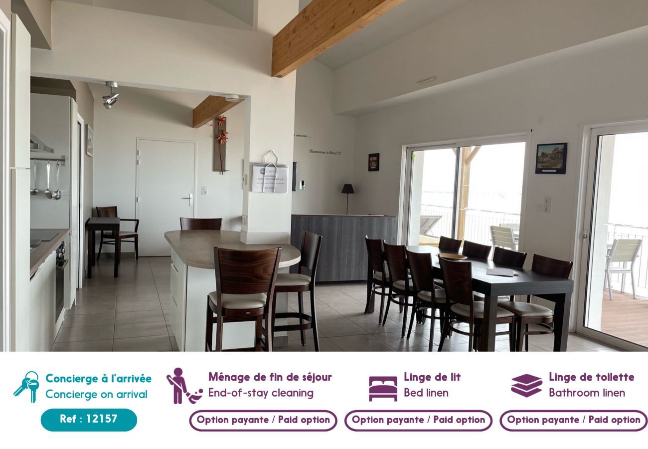 Apartment in La Tranche-sur-Mer - Sea view - large terrace - 12 people