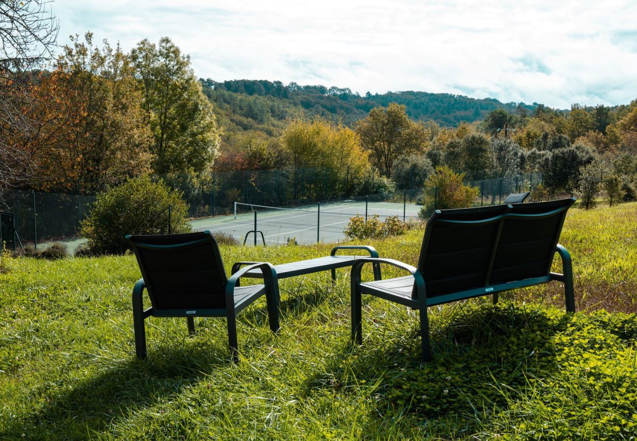 House in La Chapelle-Aubareil - Large house for 15 with pool and tennis court