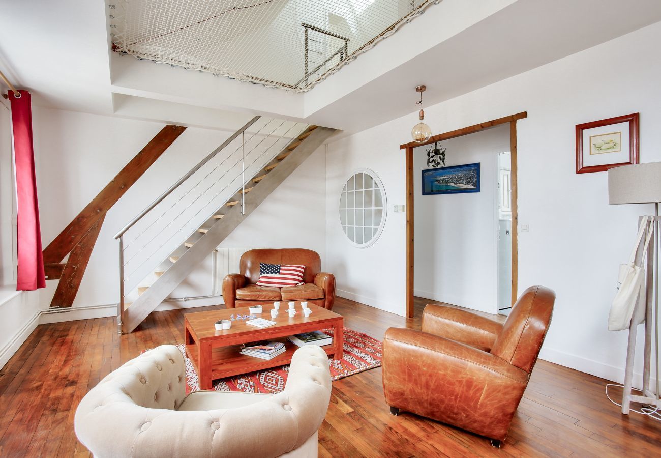 Apartment in Dinard - Duplex for 6 in the city center - 150m from the beach