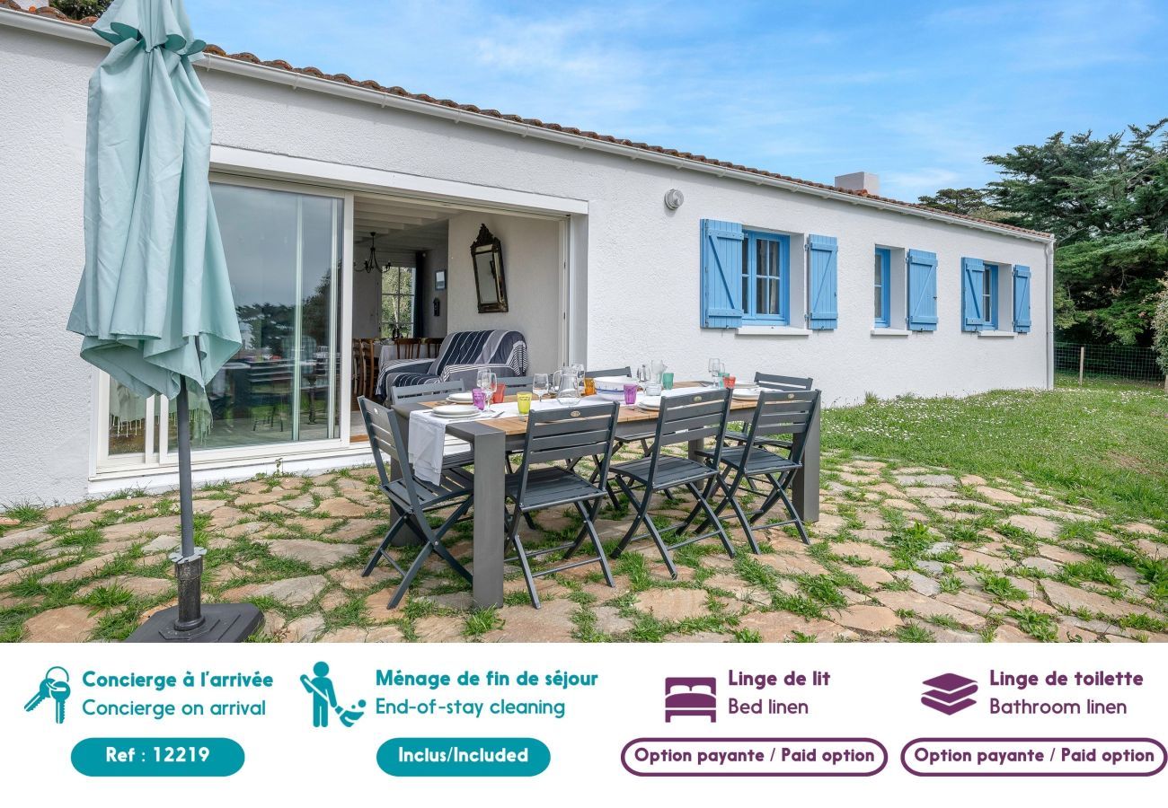 House in Préfailles - House for 8, sea view, 400m from the beach