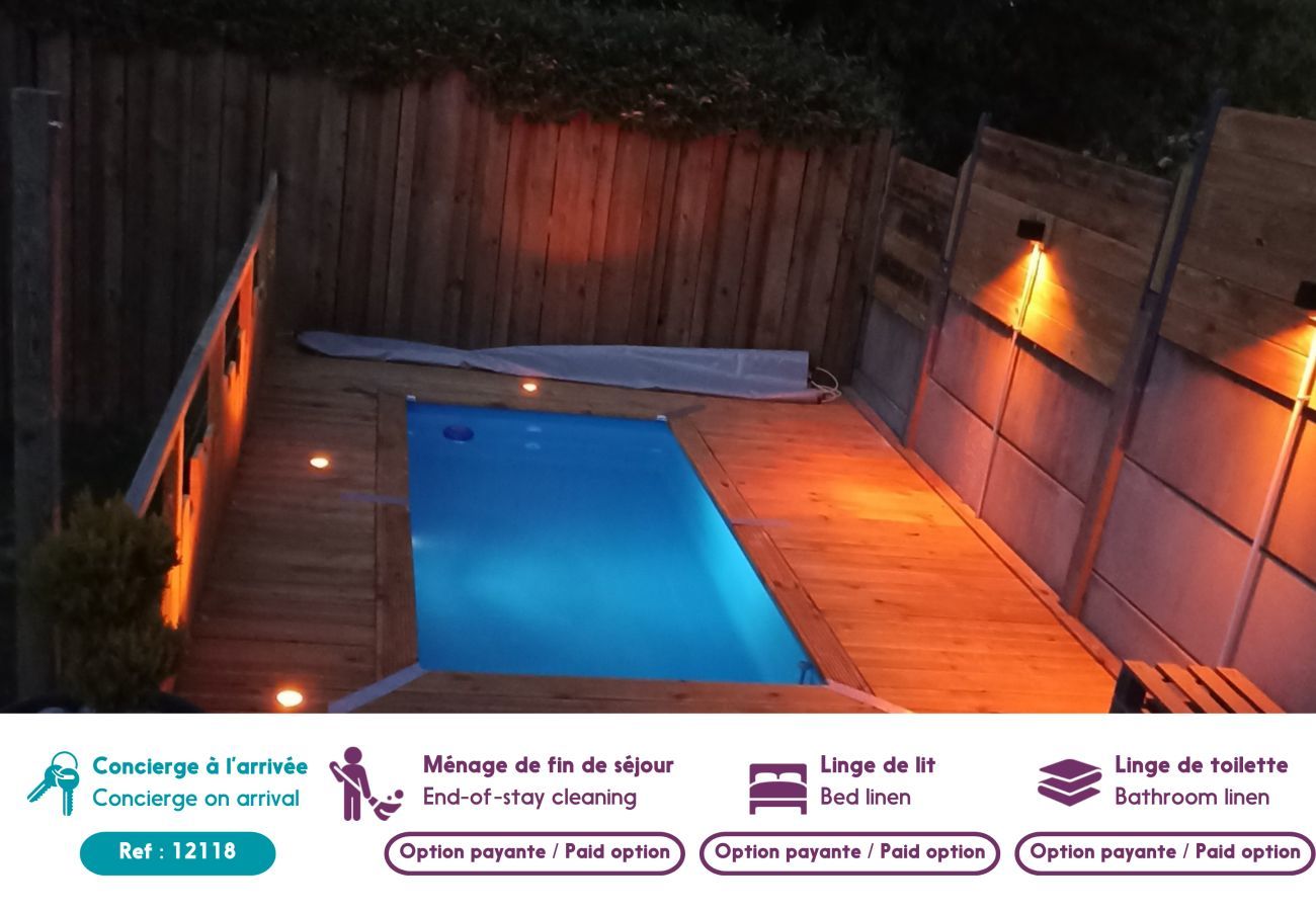 House in Pornic - 300m from the sea house + garden + swimming pool for 4