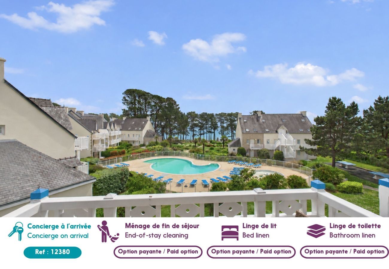 Apartment in Fouesnant - Sea and pool view balcony for 4 people