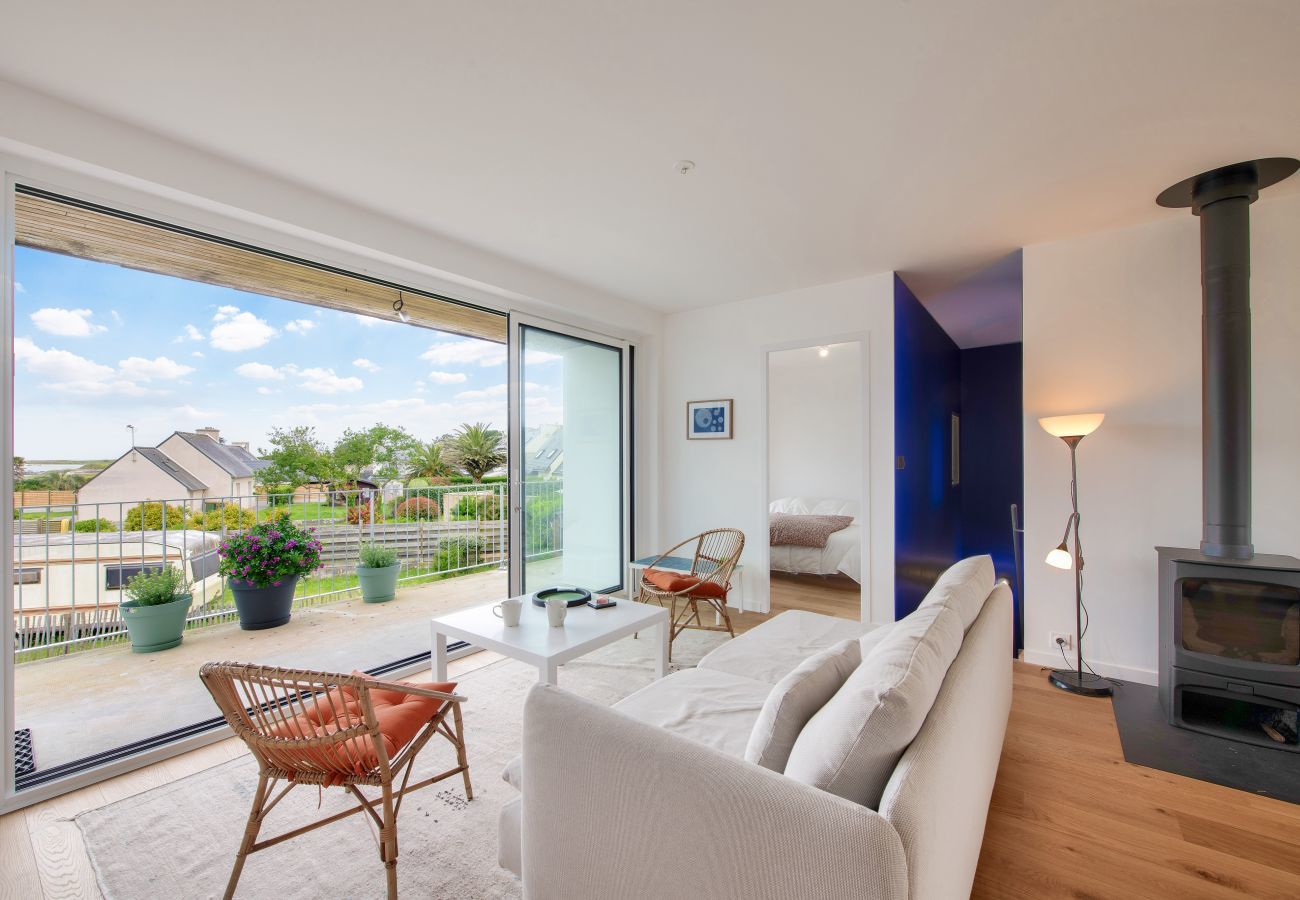 House in Plouguerneau - Sea view - House for 6 with balcony - Garden