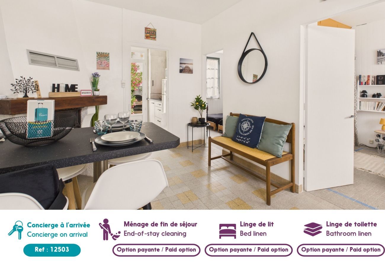 Apartment in Saint-Gilles-Croix-de-Vie - 200m from the beach, garden, apartment for 4