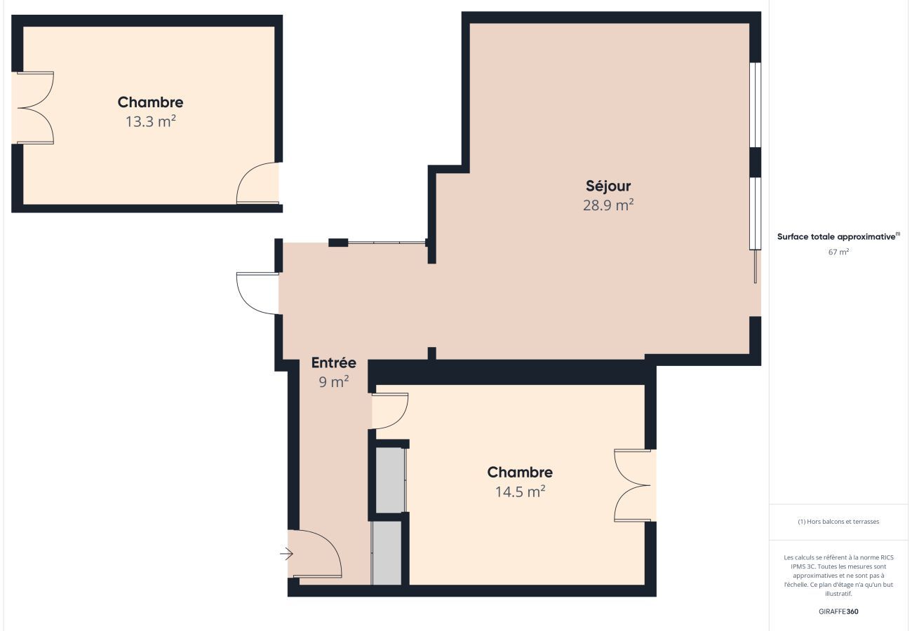 Apartment in La Baule-Escoublac - 200m from La Baule beach - 4 adults/1 child