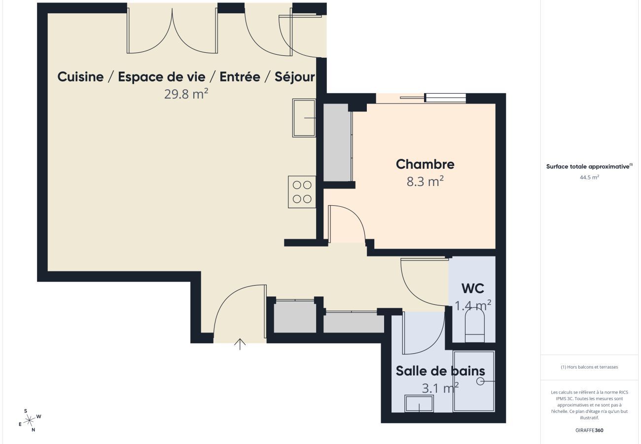 Apartment in Andernos-les-Bains - 350m from beach, apartment in city center