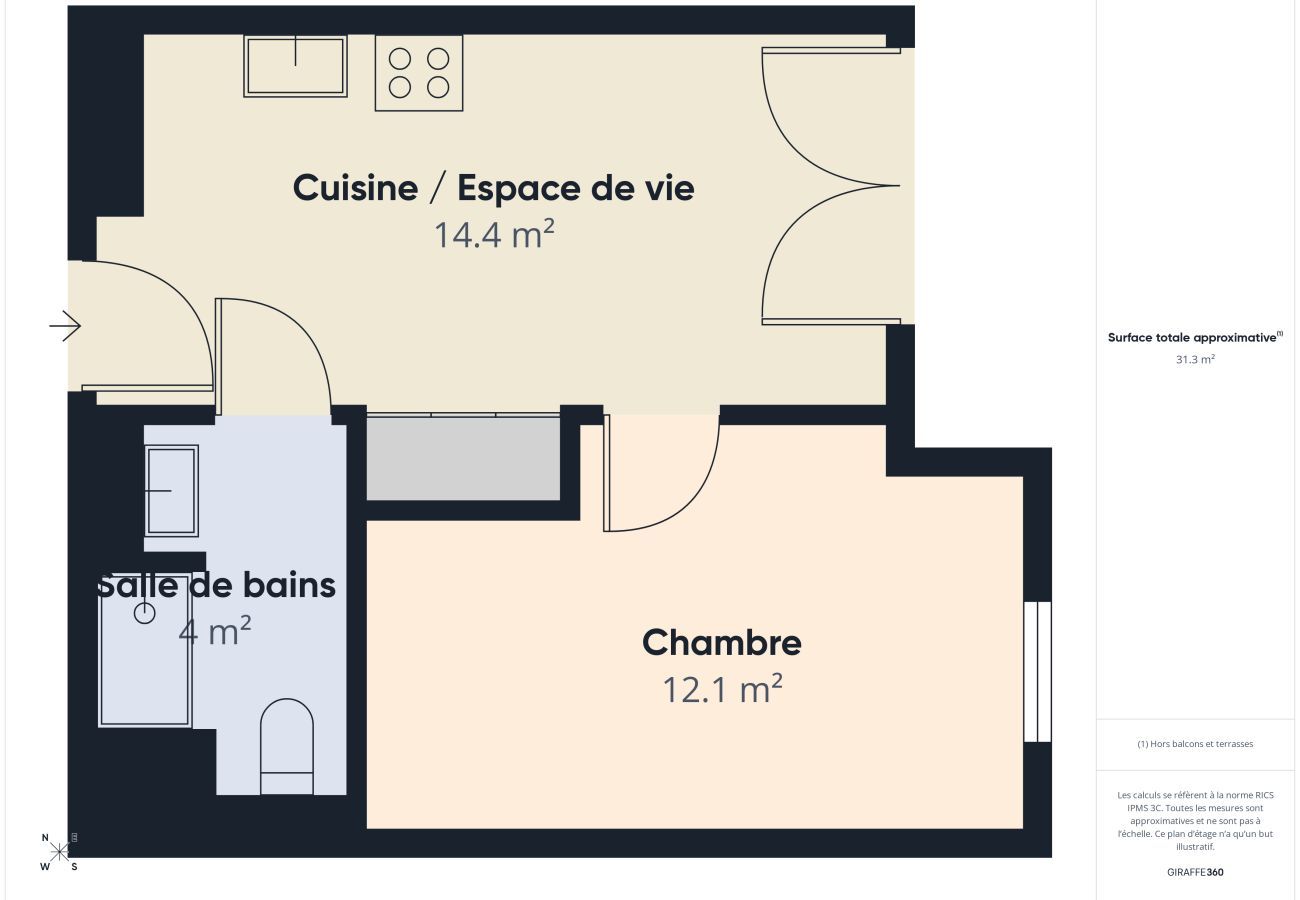 Apartment in Biscarrosse - La Planche Malibu - apartment for 4- shared pool