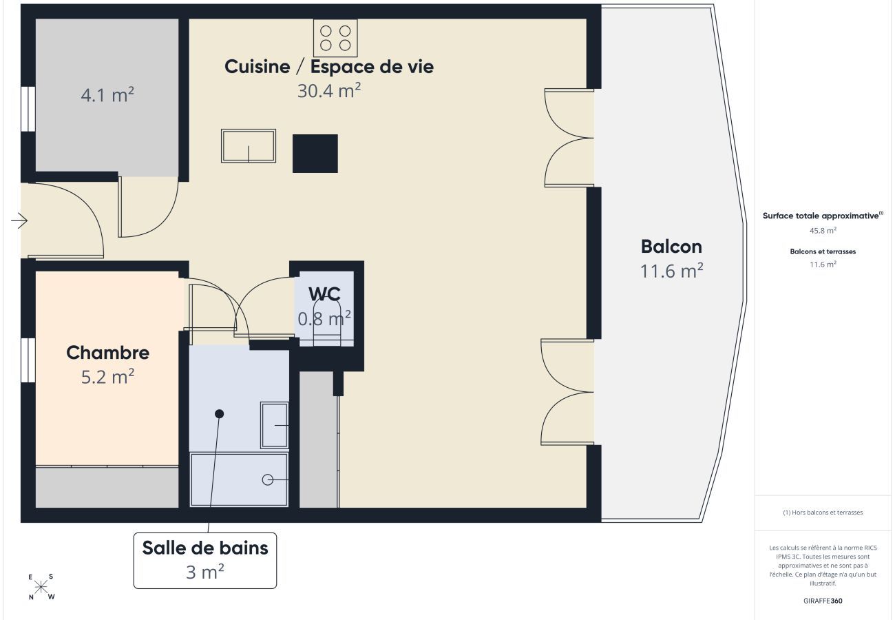 Apartment in Saint-Hilaire-de-Riez - Sea-view balcony & beach access - Sleeps 4
