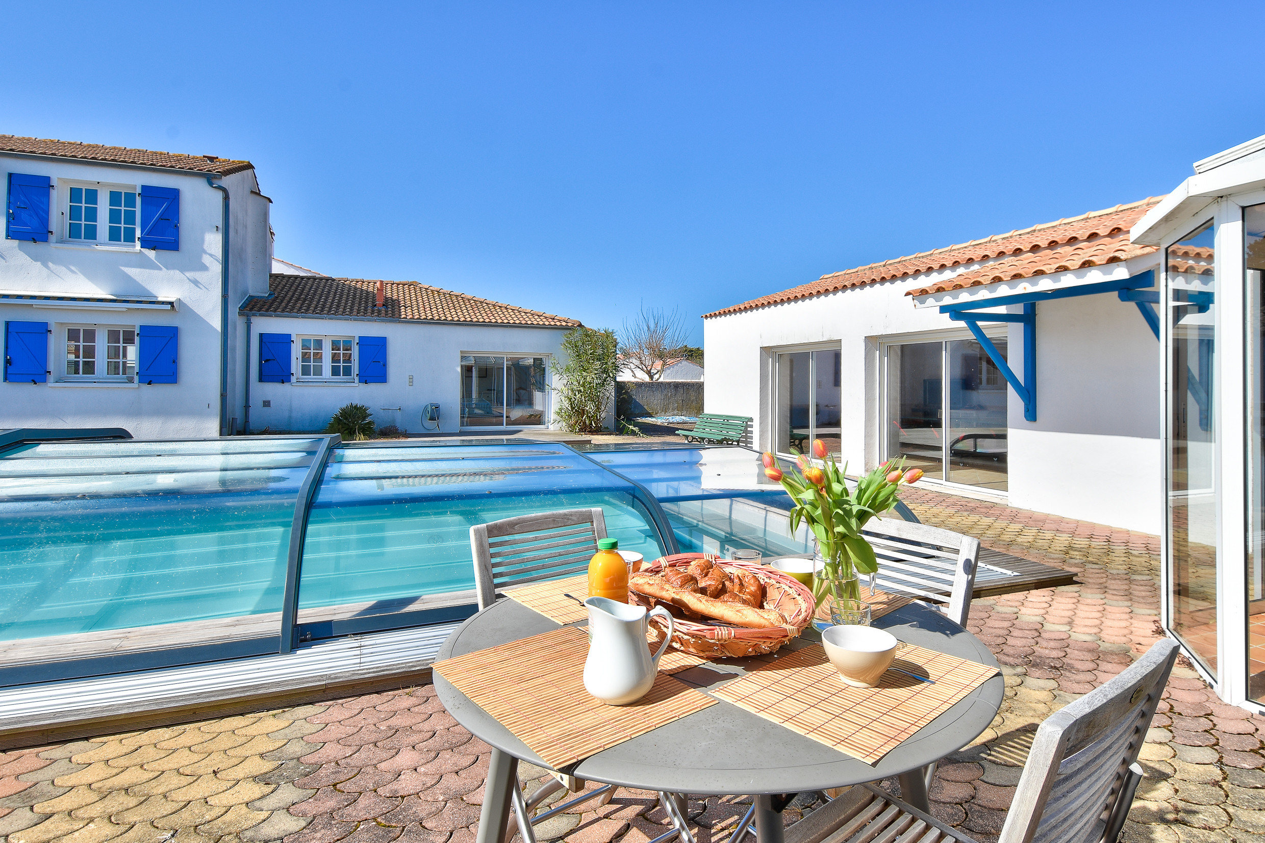 Casa en Noirmoutier-en-l´Ile - Casa para 11 con piscina y barbacoa, centro 650 m