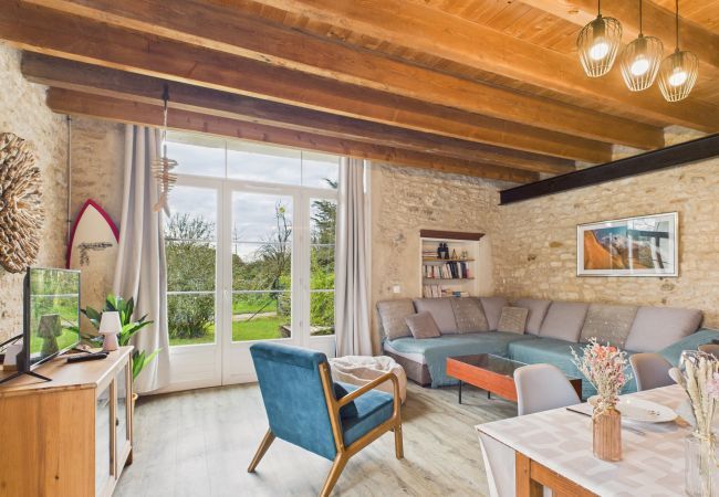 Casa en Saint-Vincent-sur-Jard - Auténtica casa de piedra para 7 personas con jardín