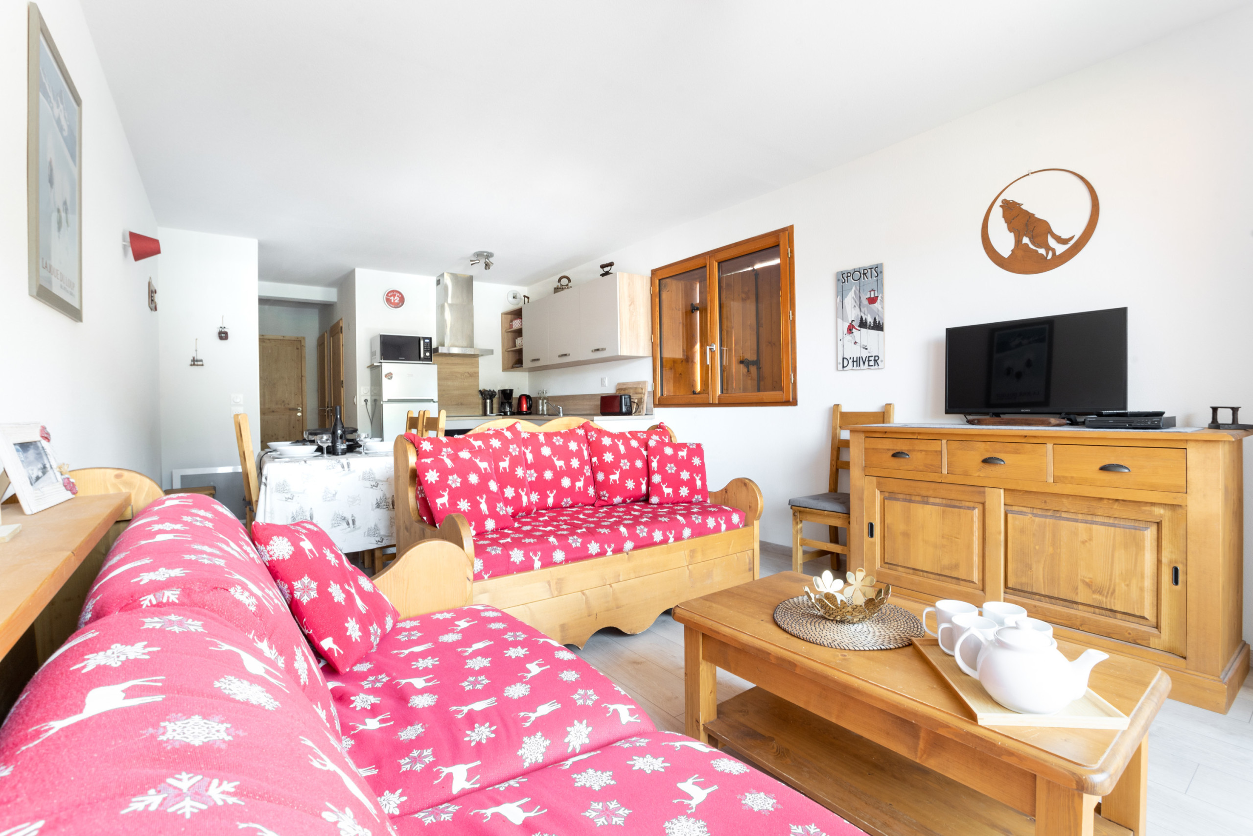 Apartamento en Le Dévoluy - Terraza con vista a la montaña para 6