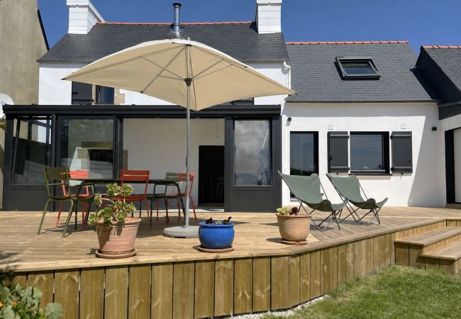 Casa en Plouguerneau - Playa a 300m, casa para 7, jardín y terraza