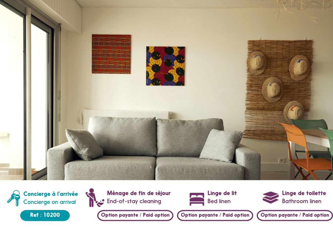 Apartamento en Saint-Gilles-Croix-de-Vie - Piso para 6 en la playa grande, St Gilles