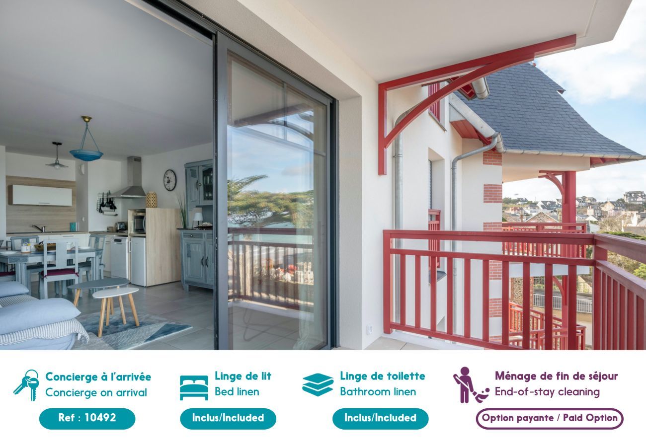 Apartamento en Pléneuf-Val-André - A 50m de la playa, piso con vistas al mar para 3