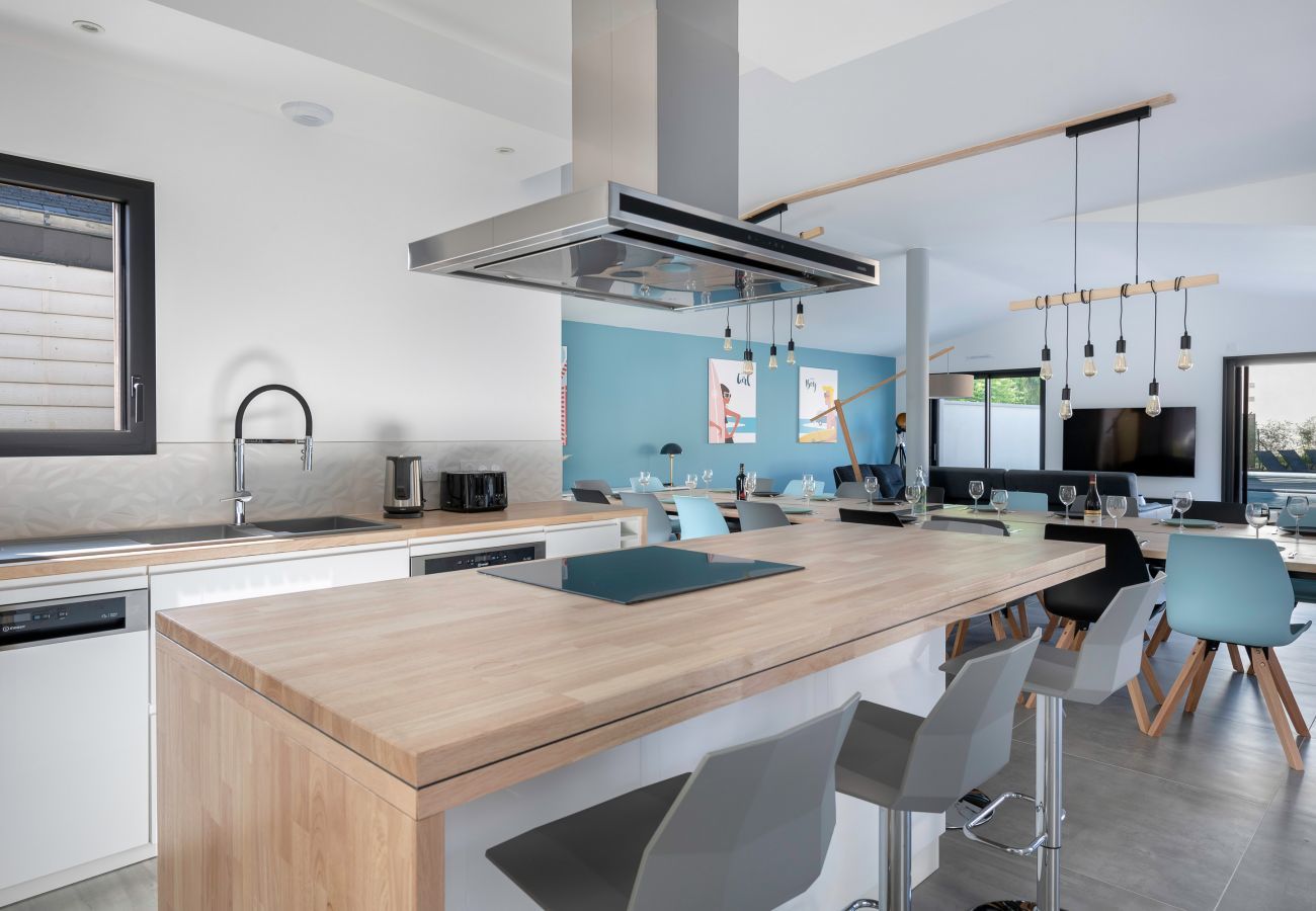 Casa en Saint-Gildas-de-Rhuys - Villa moderna para 15 con piscina - Centro