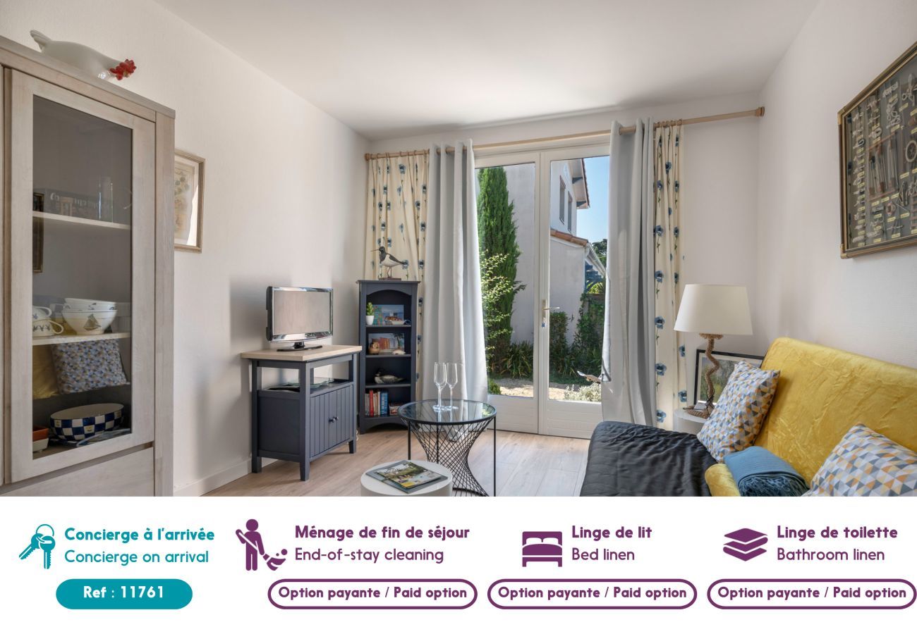 Apartamento en Pornic -  Nivel de jardín a 400 m de la playa para 4