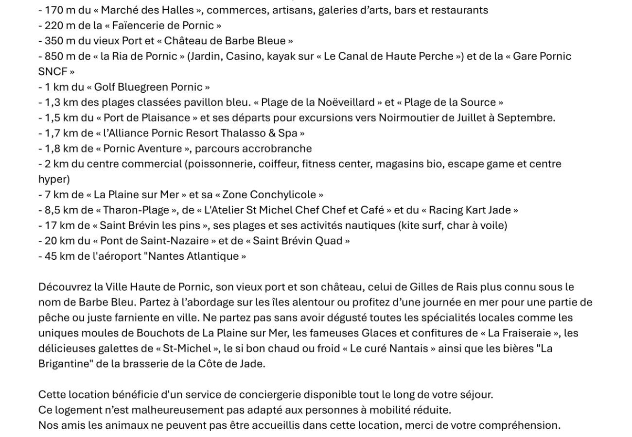 Estudio en Pornic -  Casa para 4 en el corazón de Pornic