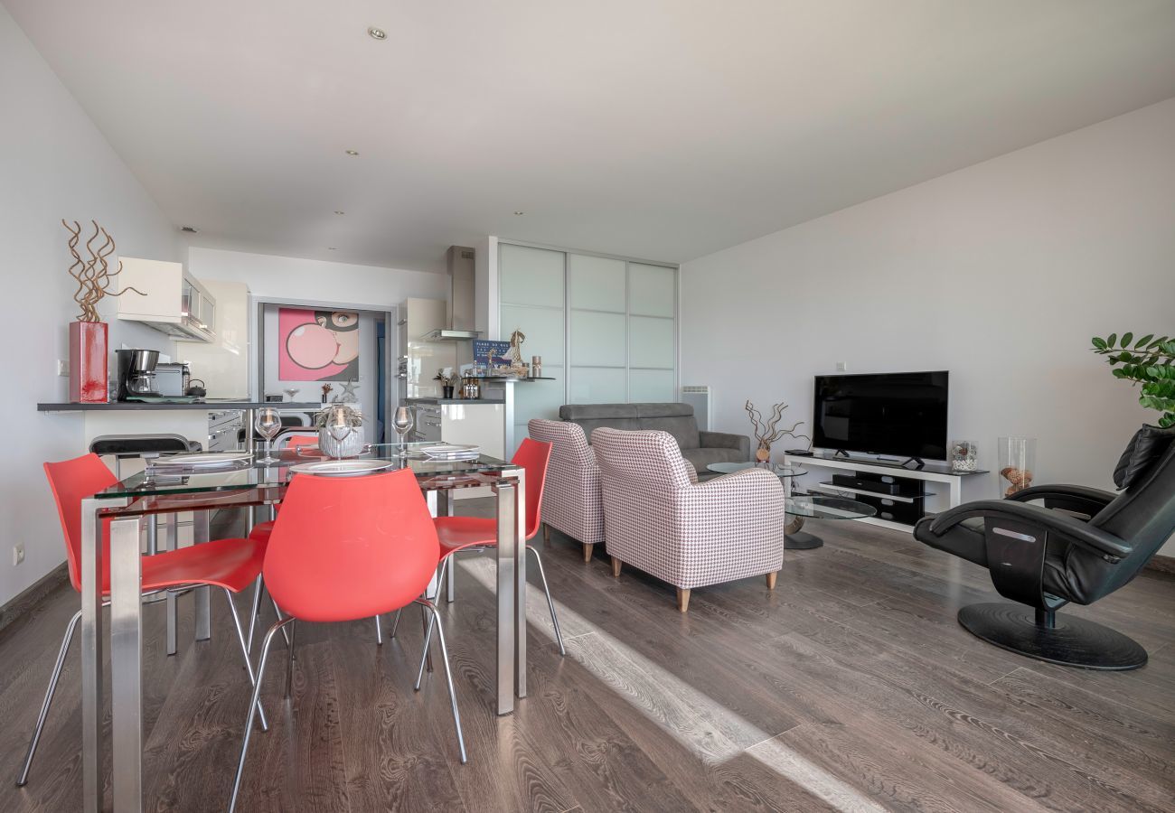 Apartamento en Le Pouliguen - Playa Nau, vista al mar, hermoso apartamento para 6
