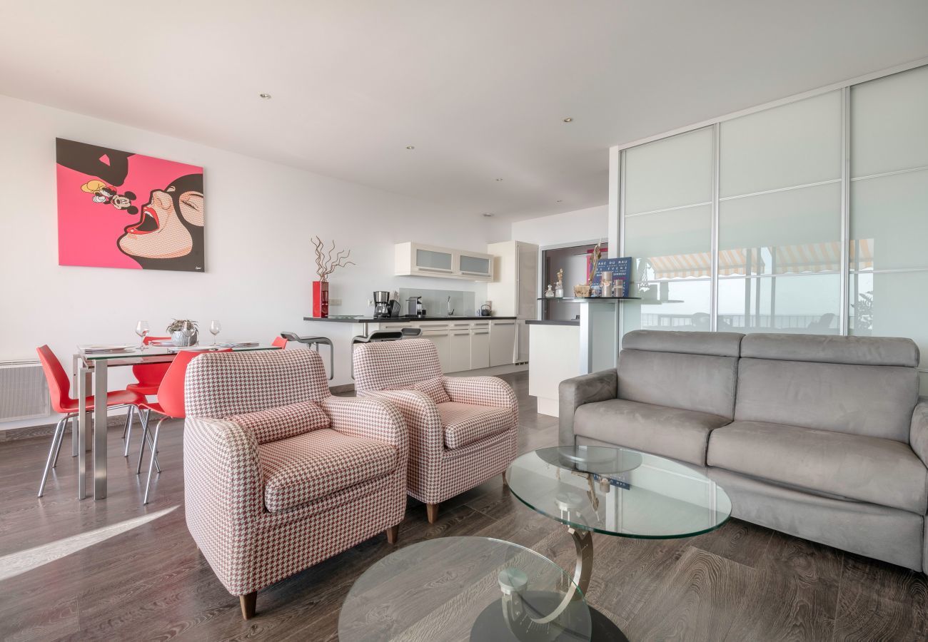 Apartamento en Le Pouliguen - Playa Nau, vista al mar, hermoso apartamento para 6