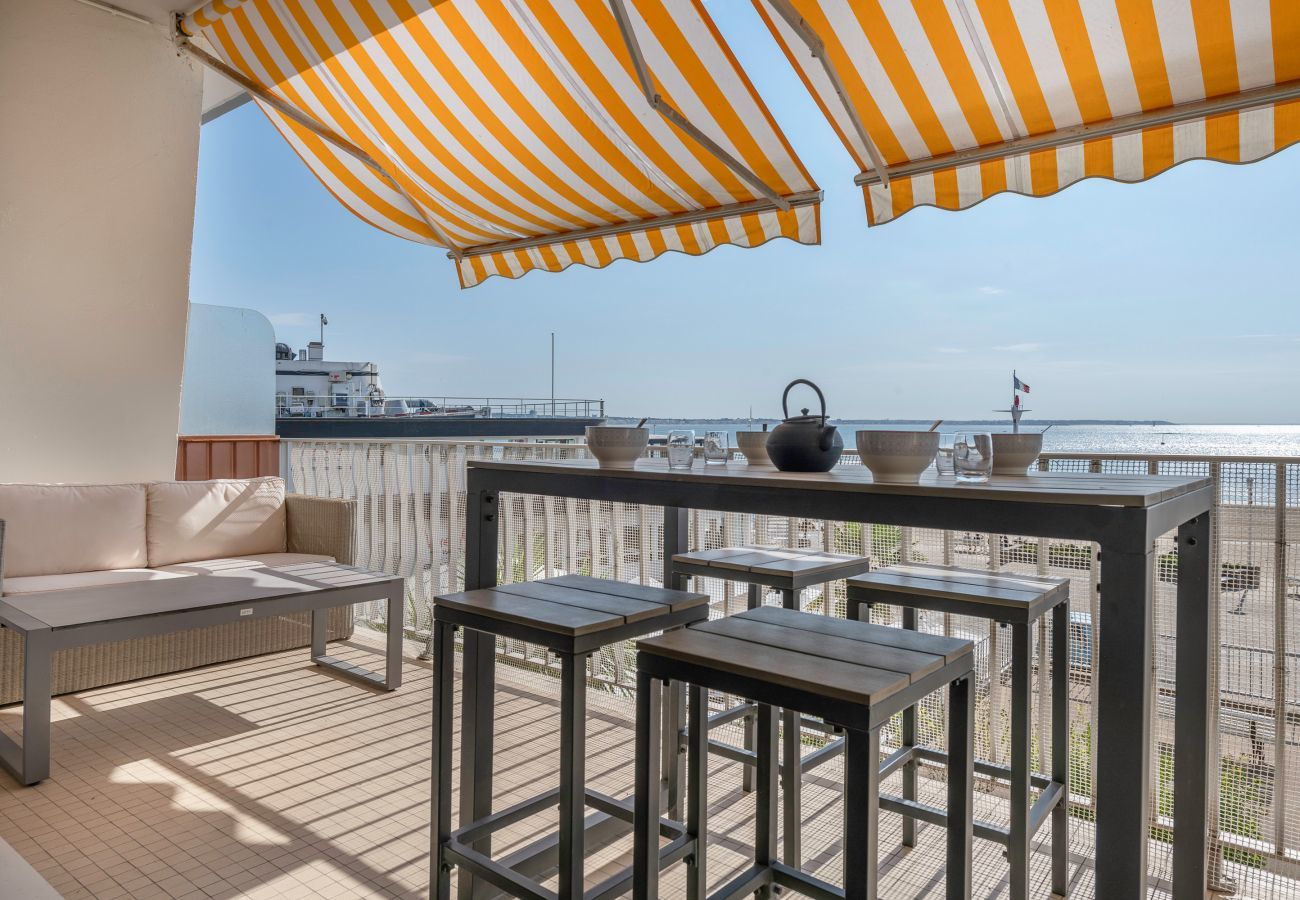 Apartamento en Le Pouliguen - Playa Nau, vista al mar, hermoso apartamento para 6
