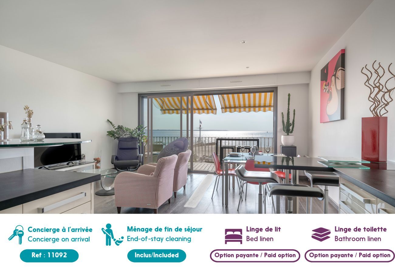 Apartamento en Le Pouliguen - Playa Nau, vista al mar, hermoso apartamento para 6