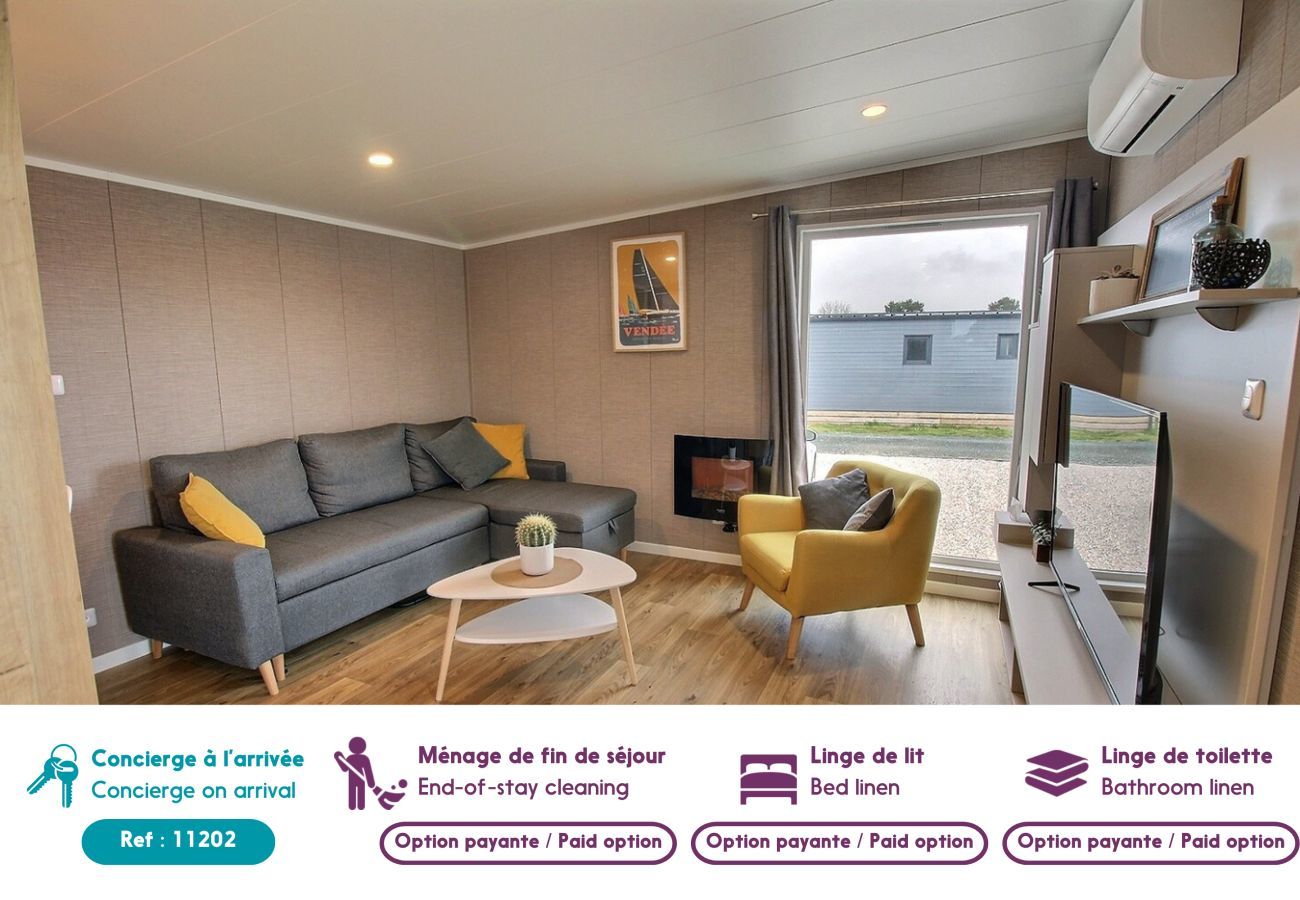 Chalet en Bretignolles-sur-Mer - Chalet con aire – piscina – 4 adultos – 2 niños