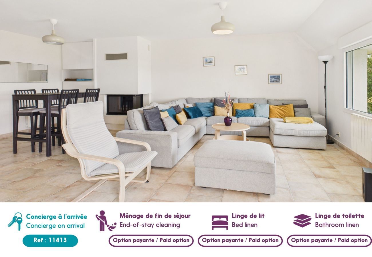 Casa en Le Tour-du-Parc - Vista al mar excepcional – 10 adultos, 4 niños