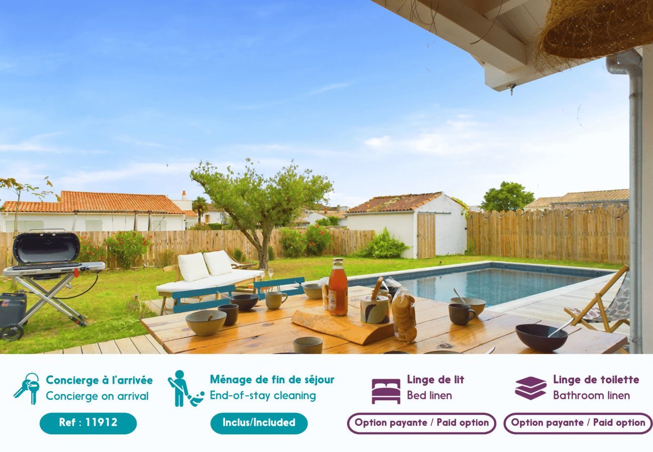 Casa en Rivedoux-Plage - Villa con piscina climatizada y jardín