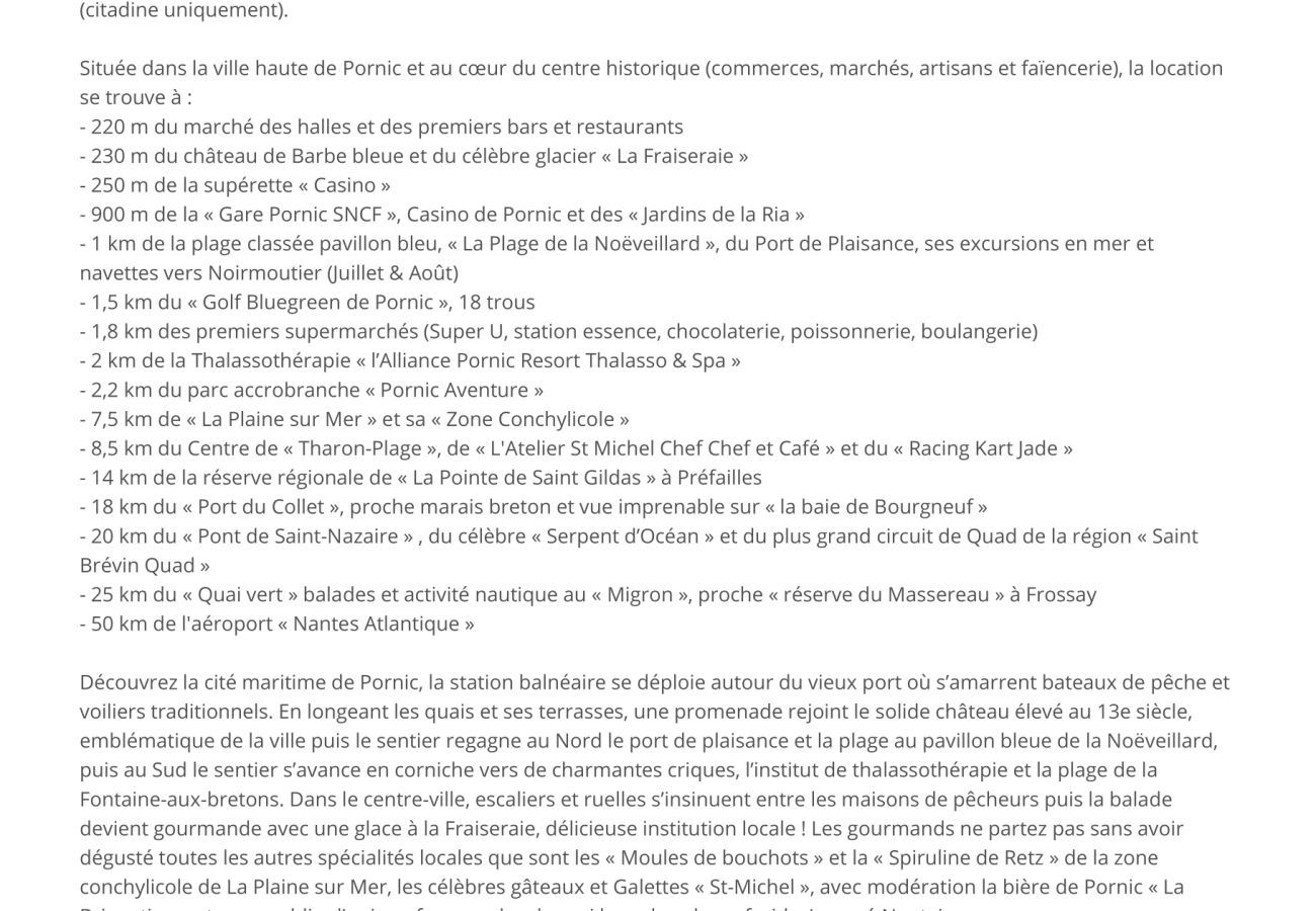 Casa adosada en Pornic - Casa adosada para 7 en la parte alta del pueblo 