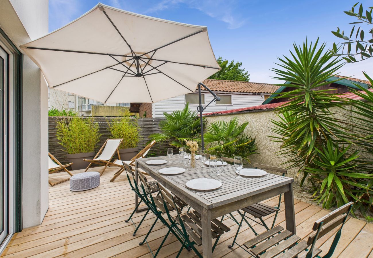 Casa en Lanton - A 300m de la playa, casa para 7 con piscina