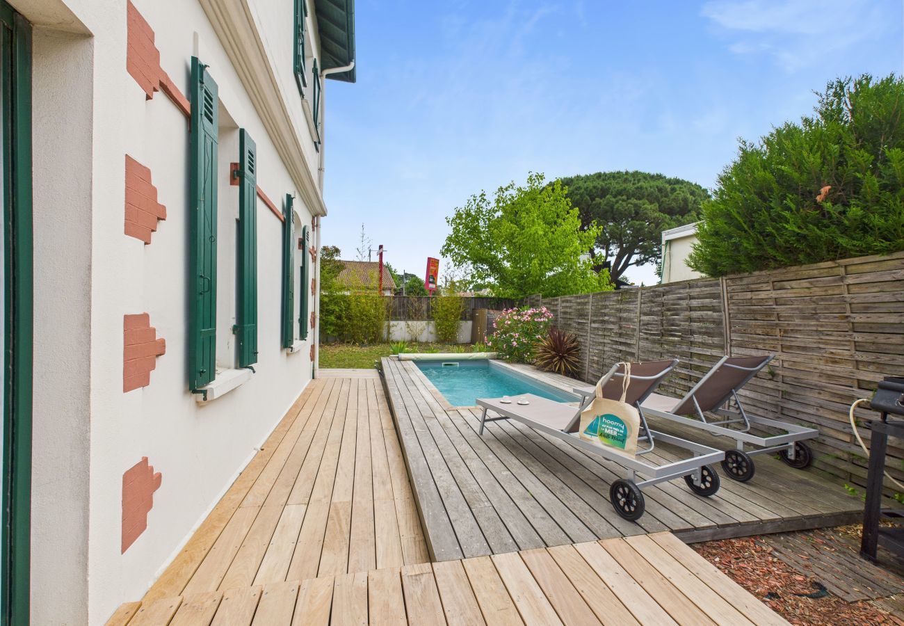 Casa en Lanton - A 300m de la playa, casa para 7 con piscina