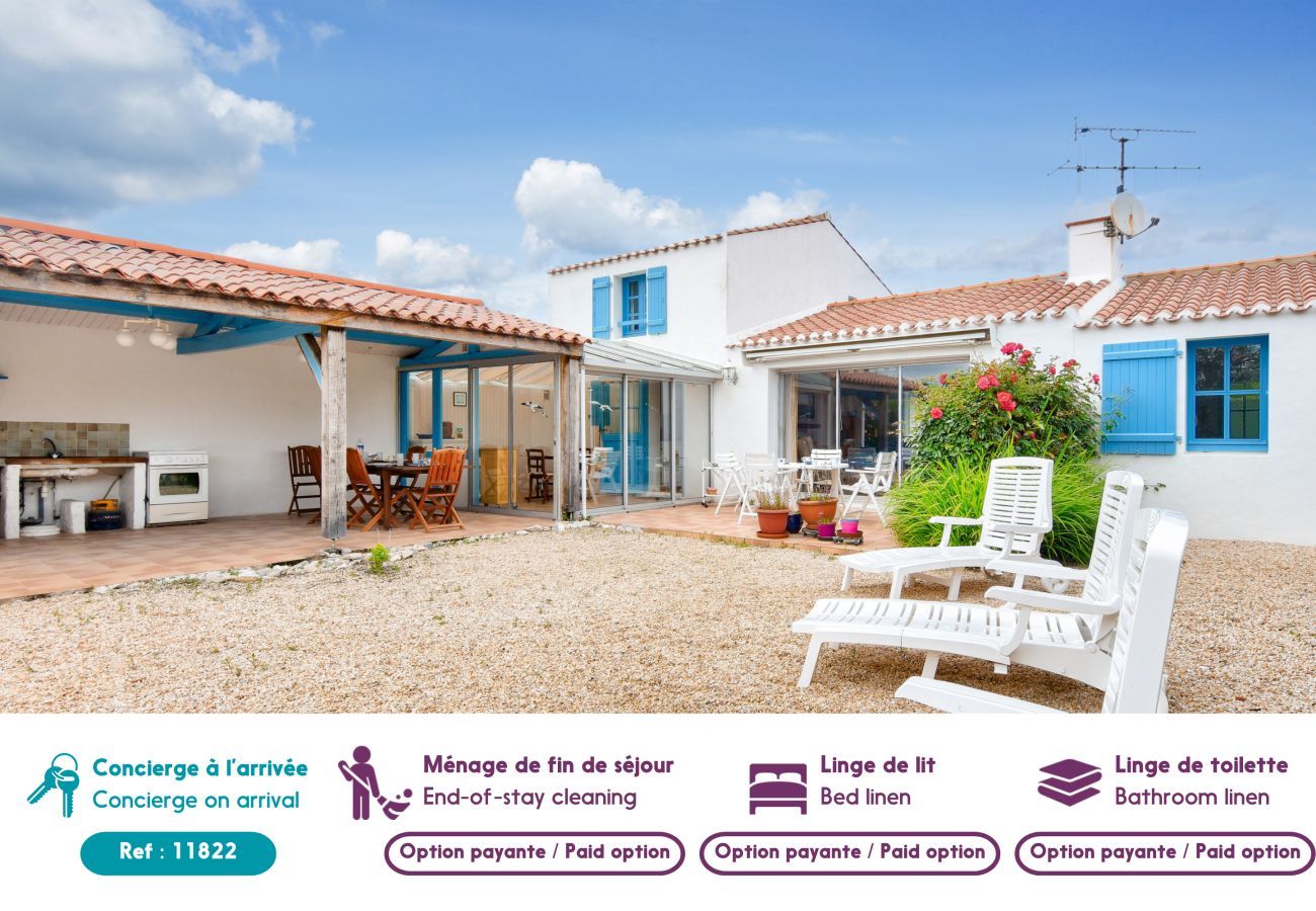 Casa en Noirmoutier-en-l´Ile - Casa con terraza - 900m plage des Sableaux