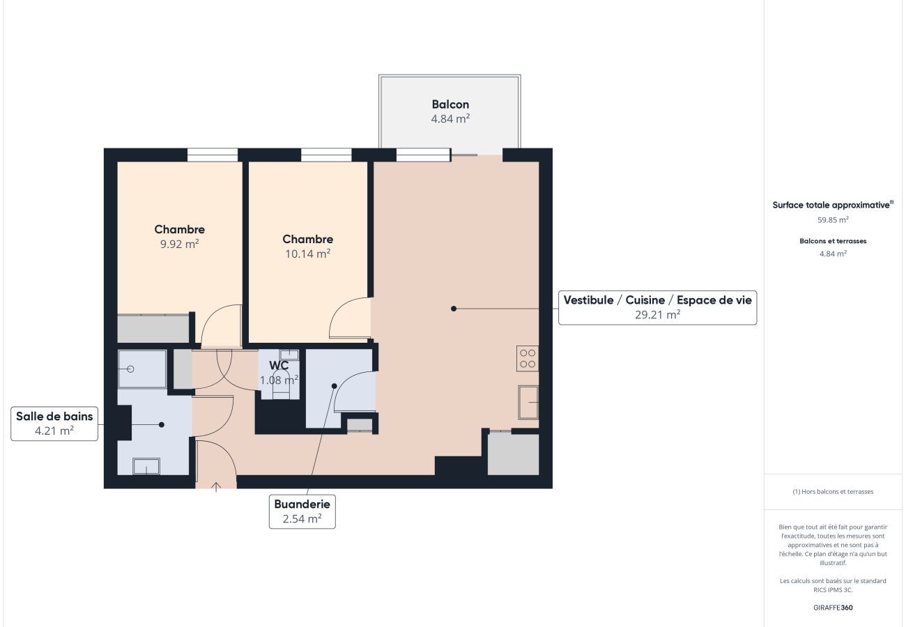 Apartamento en Pléneuf-Val-André - A 45m de la playa - Vista al mar - Piso para 4 