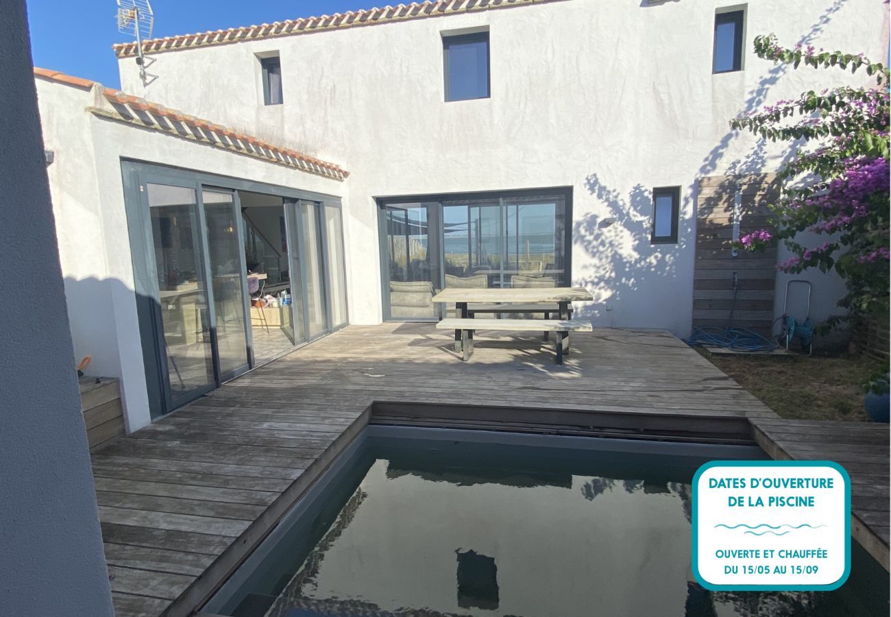 Casa en La Guérinière - Piscina y acceso a la playa, 6 adultos/2 niños
