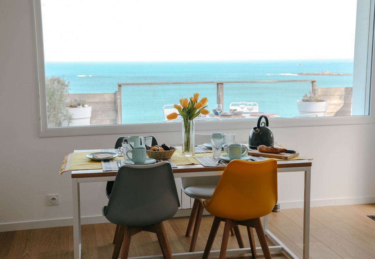 Apartamento en Plouguerneau - Terraza frente al mar para 4 personas