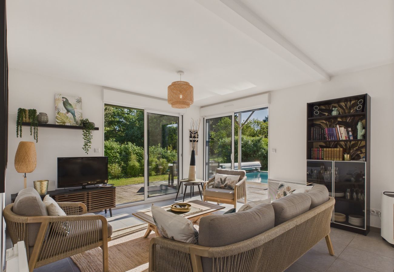 Casa en Saint-Vincent-sur-Jard - Piscina climatizada, 750 m playa, 4 adultos - 4 niños